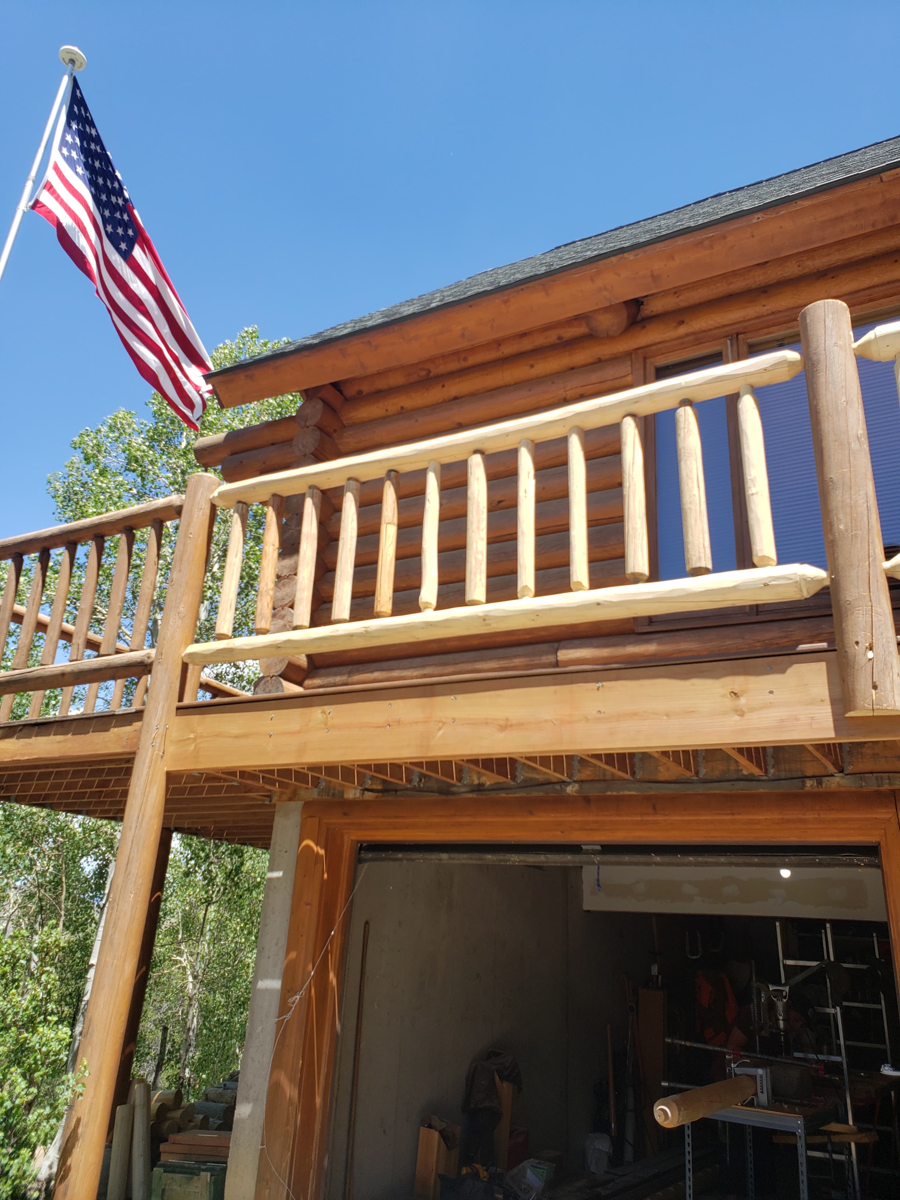 Landscape rock and timber property improvement work